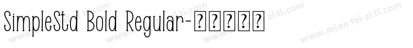 SimpleStd Bold Regular字体转换